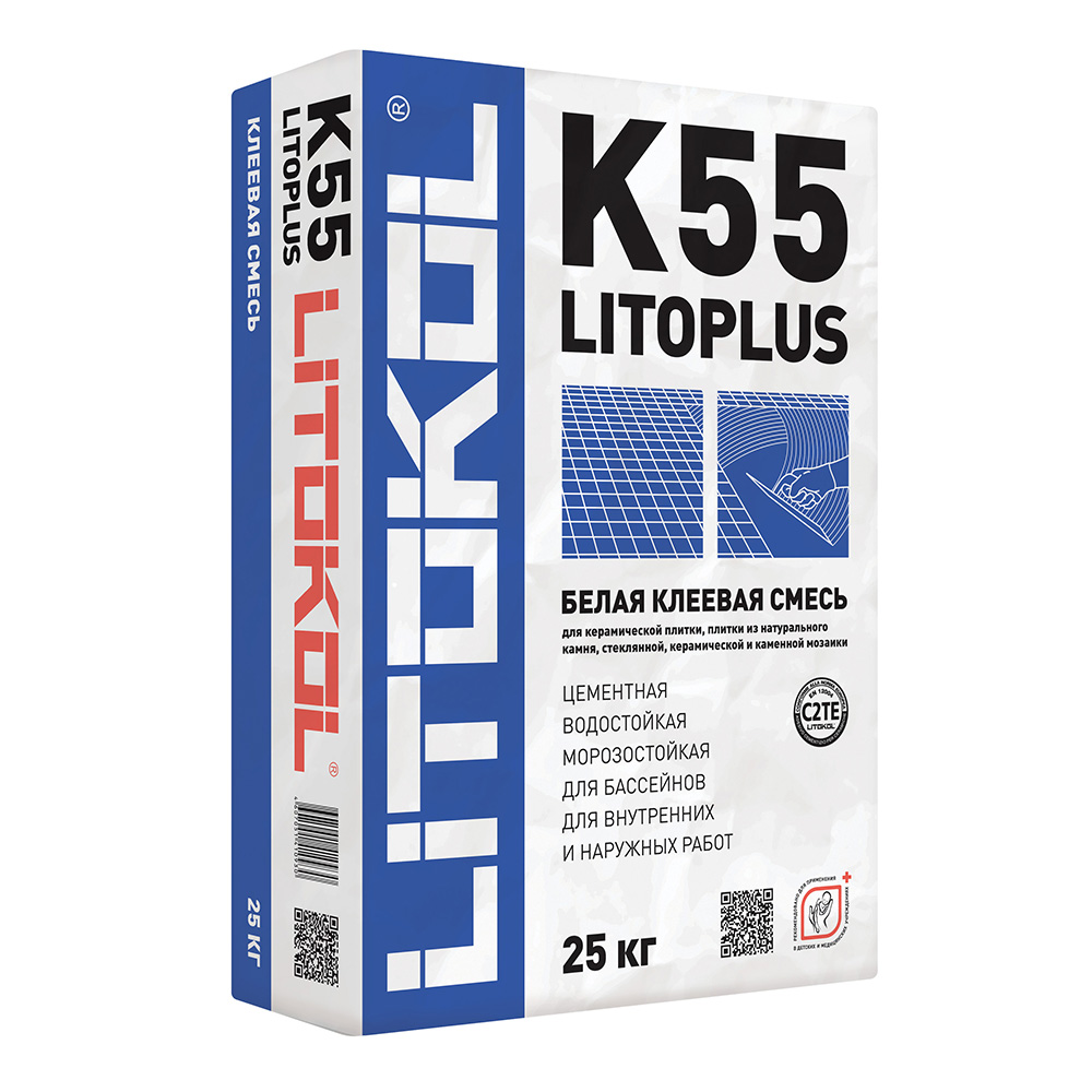 Клей для плитки и мозаики Litokol Litoplus K55 25кг цена