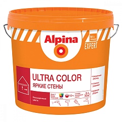 Краска для внутренних работ Alpina Expert Ultra Color Яркие Стены, база 1, 9л 948104549