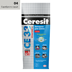 Затирка Ceresit CE 33 Super серебристо-серая 2 кг