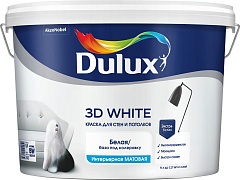 Краска Dulux 3D White матовая 9 л